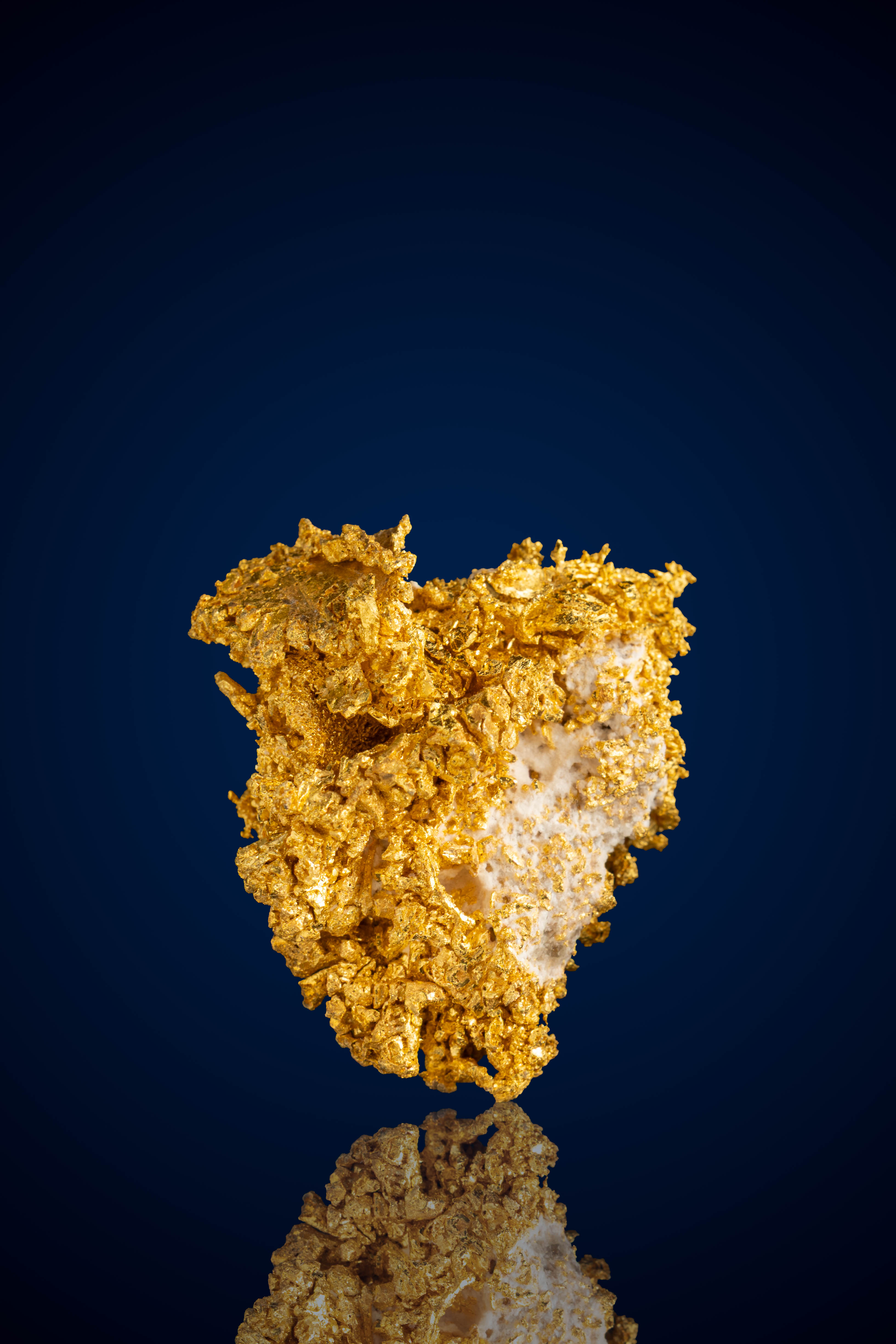Stunning, Elegant Natural Gold Nugget with Quartz - Round Mountain, NV - 25.14 grams (image for) Stunning, Elegant Natural Gold Nugget with Quartz - Round Mountain, NV - 25.14 grams
